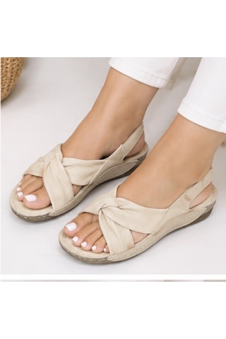 N Napa Shoe Np.224.bej Deri Sandalet