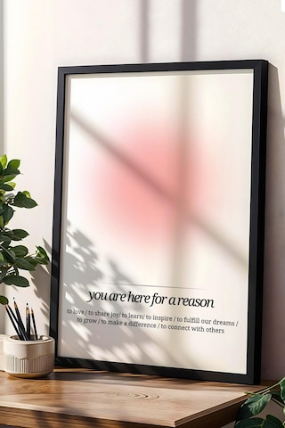 You Are Here For A Reason Çerçeveli Tablo Aura Enerji Renkleri - Burada Bir Sebep İçin Varsın