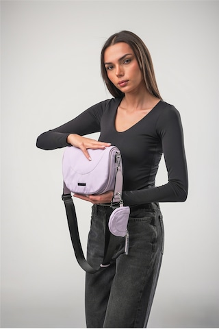Ççs 18130 Kadın Çapraz Askılı Çanta Mor