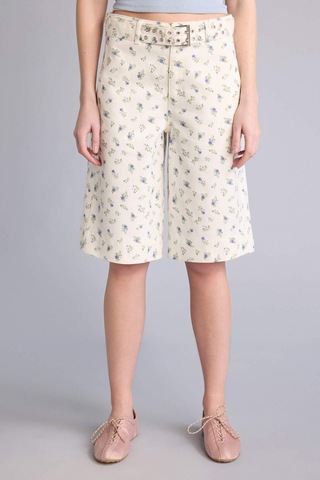 Defacto Afra X Defacto Normal Bel Gabardin Bermuda H2627ax26smwt84 Beyaz-wt84