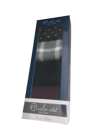 KUTULU 4 ADET PAMUKLU ERKEK SOKET ÇORAP - ÇOK RENKLİ Turuncu