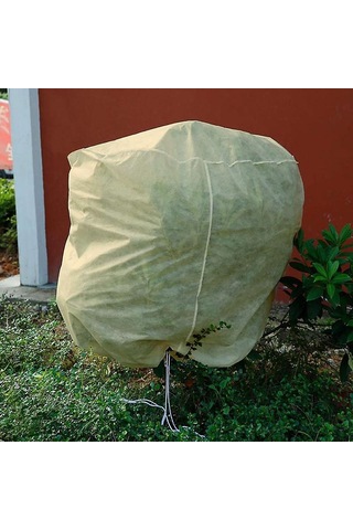 Bitkiler İçin Don Koruma Torbaları, Büzgülü Yeniden Kullanılabilir Bitki Koruma Örtüleri, Kış Beji Xxl-200x240cm Bahçe Polar Torbaları