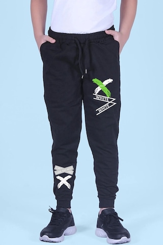 Fyk Kids 2 Li Fermuarlı, Baskılı X Collection Erkek Çocuk Eşofman Altı Siyah - Lacivert