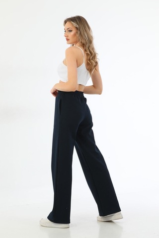 Kallima Lacivert Mevsimlik Salaş Rahat Bolpaça Kadın Eşofman Altı Lacivert