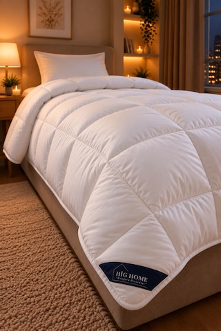 HİG HOME Tek Kişilik Comfort Microfiber Yorgan Beyaz