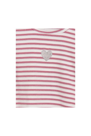 Lc Waikiki Alıta Cıty Farkıyla Lcw Kids Pembe Çizgili Dar & Slim Uzun Kollu Kız Çocuk Tişört Pembe - 928548447 Pembe