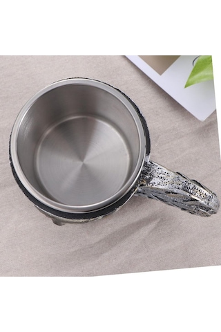 Viking Miğferli Savaşçı Figürlü Kupa Paslanmaz Çelik İç Hazne Diğer