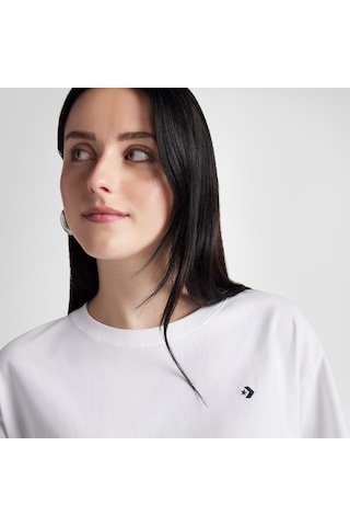 Converse Sporty Boxy Kadın Beyaz T-shirt