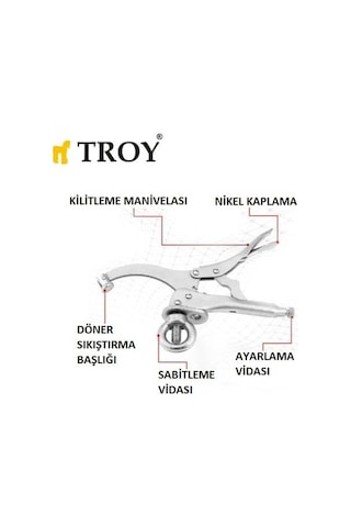TROY 21801 Matkap Tezgahı Mengenesi, 23cm