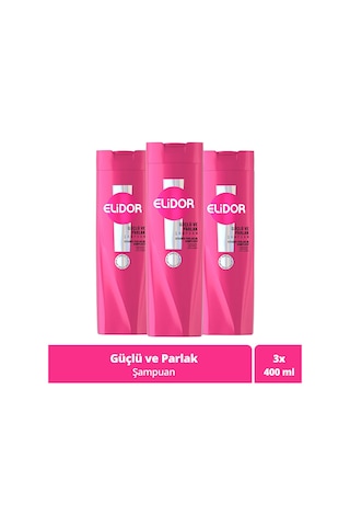 Elidor Güçlü ve Parlak Saç Bakım Şampuanı 3 x 400 ML