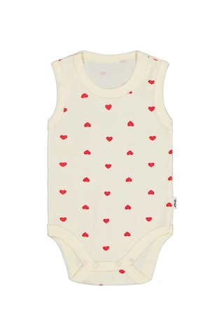Civil Baby Kalp Baskılı 1-36 Ay Çıtçıtlı Badi Sarı