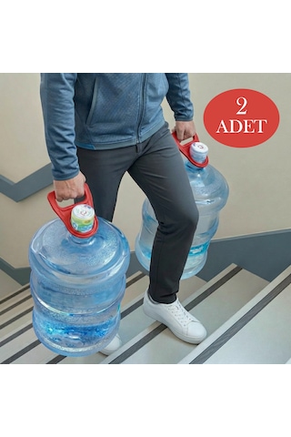 2 Adet Damacana Taşıyıcı - Damacana Tutacağı Damacana Taşıma Aparatı Kırmızı