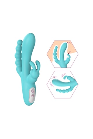 Red Fox S-hande 3&apos Ü 1 Arada Tavşan Vibratör Mavi