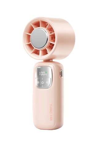 Lyon Elde Taşınardır Katlanır Soğutma Fanı Dışmekan Buz Fanı - Pembe