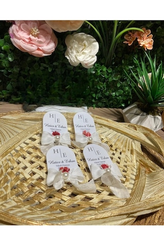 Uv Baskı Pleksi Magnet Söz, Nişan, Nikah, Düğün, Kına 10 Adet İnci Beyazı
