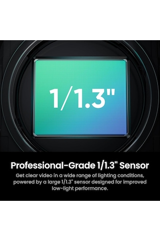 Link 2 Pro - Pc/mac İçin 4k Ptz Web Kamerası, 1/1.3 İnç Sensör, Düşük Işık, Aı İzleme, Hdr, Yönlü Gürültü