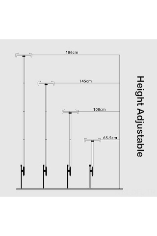 Dofolink Yeşil Çadır Feneri Direği - Alüminyum Ve Demir, 65.5-186 Cm Genişletilebilir, Feneri Güvenli Bir Şekilde Asma, Çevre Paketiyle