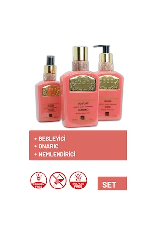 Bobel Keratin Onarıcı Saç Bakım Maskesi 330 ML + Saç Bakım Şampuanı 330 ML + Saç Kremi 200 ML