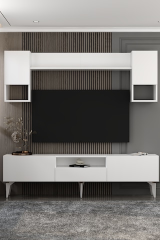 Calista Lazer Desenli Tv Ünitesi Takımı 180 Cm - B Beyaz