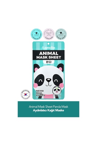 Lamelin Panda Desenli Eğlenceli, Aydınlatıcı Kağıt Maske Lamelin Animal Panda Mask