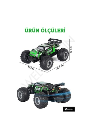 Welcomein Oyuncak 2.4 Ghz Uzaktan Kumandalı Şarjlı Led Işıklı Drift Atan 20 Km Hız Yapan Off Road Araba