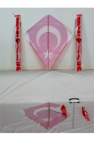 Naylon Elmas Uçurtma - Bayraklı - Orta Boy