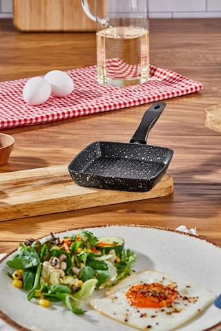 Rss Lav Granit Mini Kare Sos Tavası 12 Cm Siyah