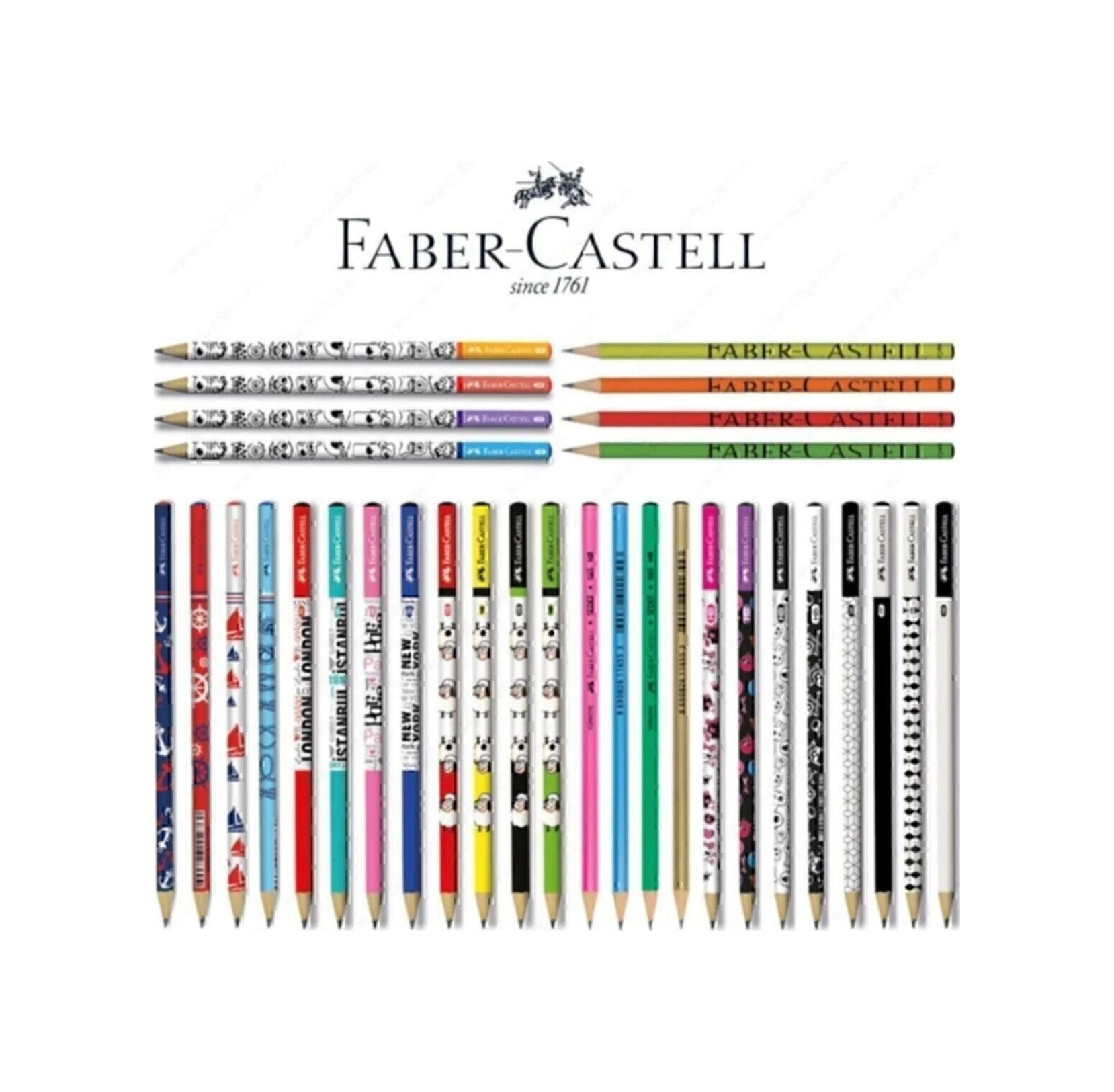 Kaliteli Karışık 12'li Kurşun Kalem Silka-fatih-adel-faber-hexacom Karışık Marka Asorti