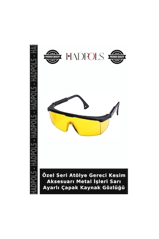 Özel Seri Atölye Gereci Kesim Aksesuarı Metal İşleri Sarı Ayarlı Çapak Kaynak Gözlüğü