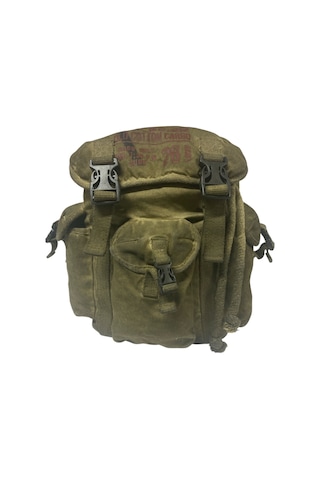 Kaliteli Tek Gözlü Vintage Disayn Unisex Sırt Günlük Okul Gezi Kamp Trekking Çantası Kc Ahtapot Bag Haki Kırmızı