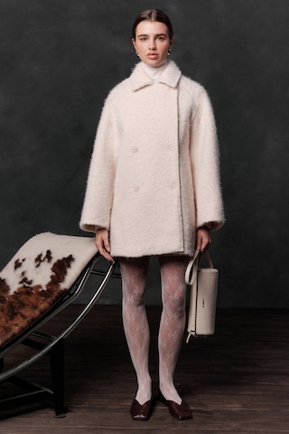 Kruvaze Kapama Kaşe Kaban Ekru Ekru