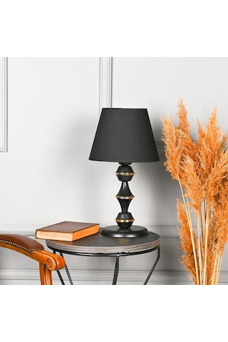 Safir Light Berlin Metal Abajur - Siyah - 43x25x25 Cm Siyah