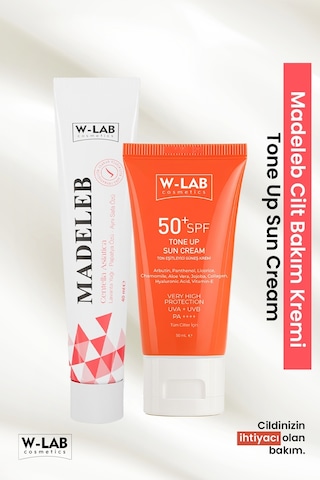 W-Lab Cosmetics Madeleb Krem 40 Ml Ve W-Lab Cosmetics Ton Eşitleyici Güneş Kremi 50+spf