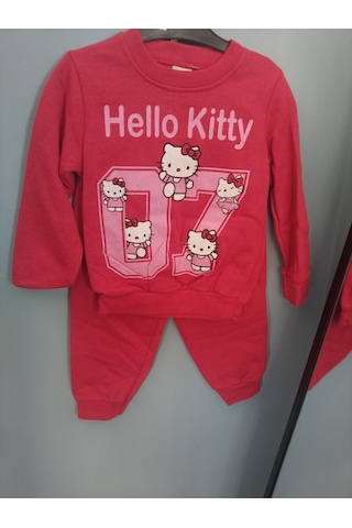 Güneş7 Güneş7hello Kity Kız Çocuk Eşofman Takımı Açık Kırmızı