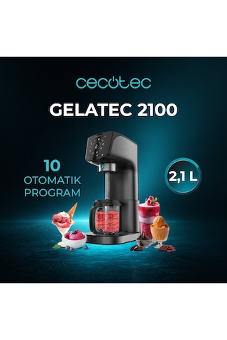 Gelatec 2100 Dondurma Makinesi 2,1 L 6 Dondurma + 4 İçecek Programı