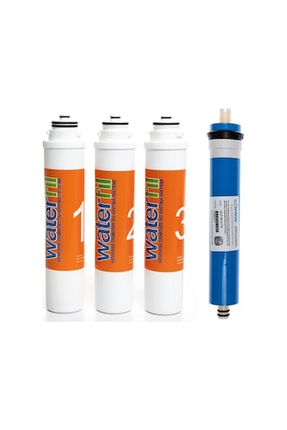 Sulook Waterlife Su Arıtma Cihazı Uyumlu Tak-çevir 4'lü Filtre Seti, Vontron Membranlı