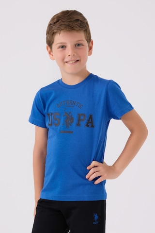 U.S. Polo Assn. Erkek Çocuk Mavi Bermuda Takım Mavi