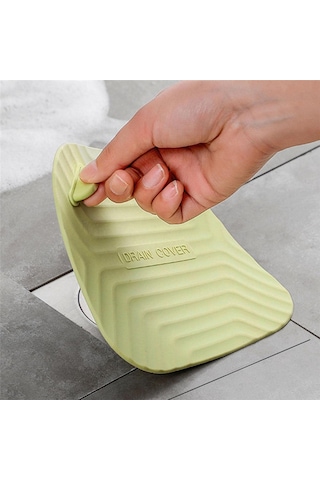 Siyah Renk Kare Kötü Koku Önleyici Silikon Mat Banyo Mutfak Lavabo Balkon Gider Tıpası Kapağı