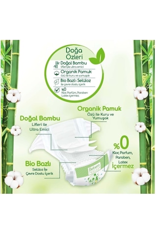 Bebem Natural Bebek Bezi 2 Numara Mini Jumbo Aylık Paket 168 Adet