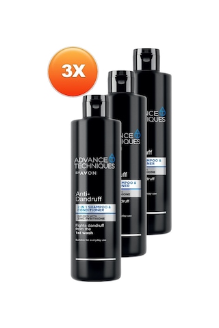 Avon Advance Techniques Kepek Karşıtı 2'si 1 Arada Şampuan + Saç Kremi 3 x 400 ML