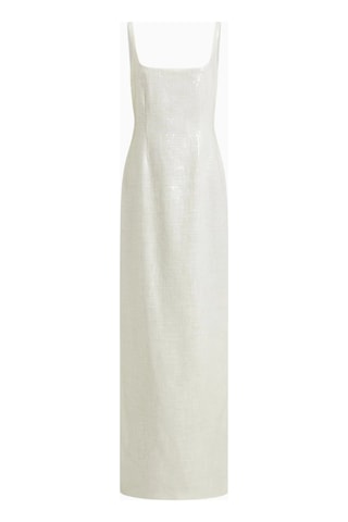 16arlington 16arlıngton Electra Gown Linen Payetli Elbise Beyaz