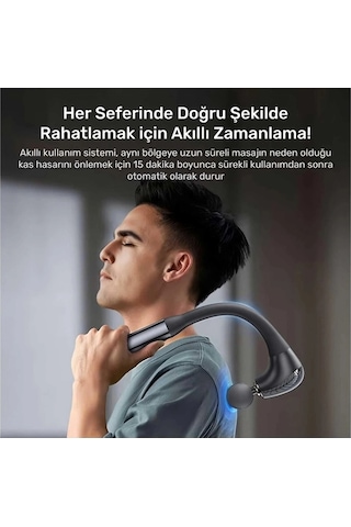 4 Başlıklı Uzun Saplı Ergonomik Profesyonel Sporcu Masaj Tabancası Renkli