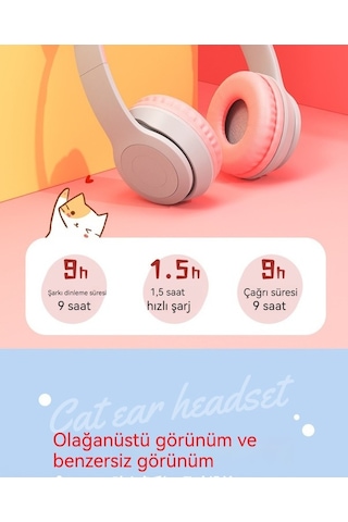 Novahub P47m Mavi Çocuk Kulaklık - Bluetooth Baş-kulak, Pratik Kullanım