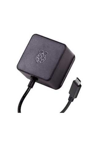 Raspberry Pi 4 Lisanslı Güç Adaptörü 5V 3A Type C Siyah