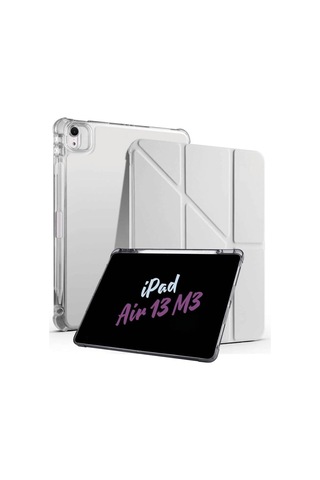 Apple Uyumlu iPad Air 13 İnç M3/m2 2025/2024 Katlanabilir Standlı Tablet Kılıf Kapaklı Kılıf