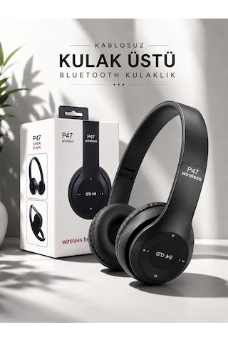 Kulak Üstü Tf Kart Ve Aux Destekli Ergonomik Bluetooth Kulaklık - Lisinya