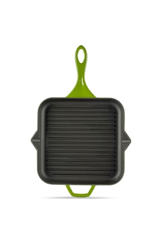 Hosseven Hs K Gtv 2828 Kare Grill Tava 28x28 Cm Yardımcı Kulplu Yeşil Yeşil