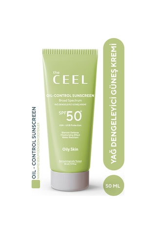 The Ceel Yağlı Ciltler İçin Yağ Dengeleyici SPF 50+ Güneş Kremi 50 ml
