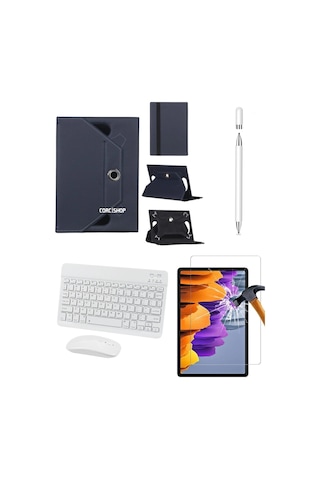 Lenovo Tab Tb311fu 10.1 İnç Uyumlu 4in1 Set Klavye Mouse Kılıf Kalem Ekran Koruyucu