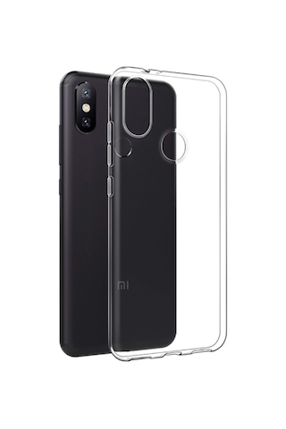 Xiaomi Redmi Note 6 Pro Kılıf Şeffaf Silikon Hibrit Case Renksiz